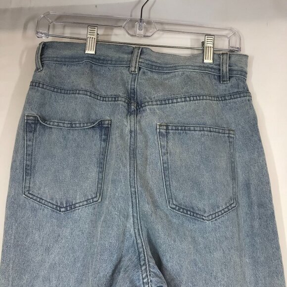 PRINCESS POLLY -WOMEN'S 6 - BLUE DENIM 100% COTTON STRAIGHT WIDE LEG JEANS - Picture 5 of 8